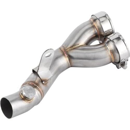Stainless Steel Exhaust Mid‑Pipe Catalytic Converter Removed Decat Link Pipe Fit For Yamaha YZF‑R6 2009‑2014