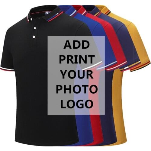 Summer Men Short Sleeve Solid Polo Shirt Unisex Casual Sport Wear High Quality Women Long-staple Cotton Polos Top Custom Print