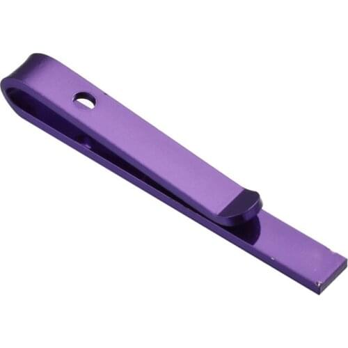 XK409 Boys Masle Neckties Ties Mens Stainless Steel Silvery Tone Simple Necktie Tie Bar Clasp Clip Clamp Pin Violet 4.3 CM