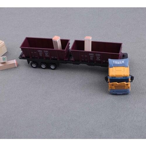 1:48 Transport Container Diecast Alloy Truck Model Car Toy Vehicle Simulation Truck Car Children Educational Toy Gift for Boy