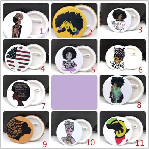 1pcs/lot Newest African Women Button pins badge