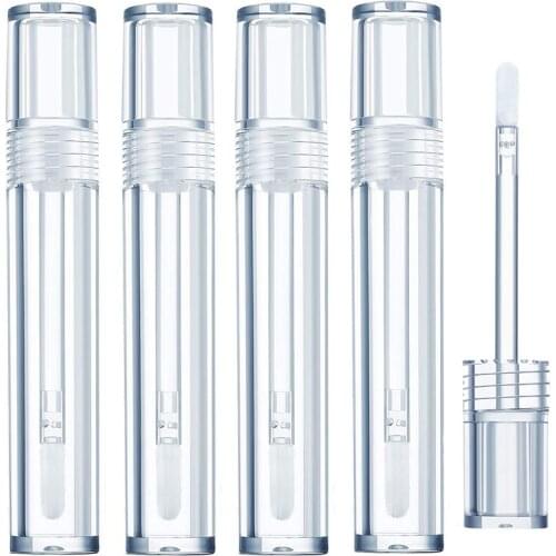 100pcs 5ml Empty Lip Gloss Tube Eyelash Growth Liquid Cosmetic Containers Clear Lip Balm Bottle Refillable Lipstick Container