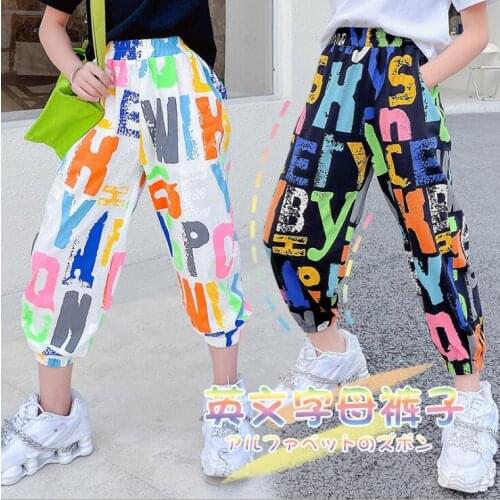 2021 new wholesale girls boys pants summer cool fashion girls pants 5-10t B272