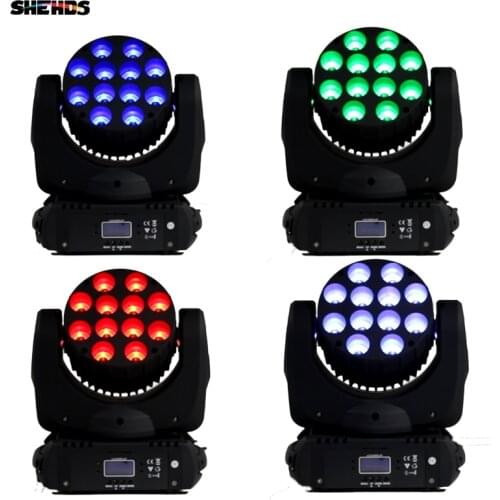 4pcs DJ Light LED Beam 12X12W RGBW Moving Head Lighting Stage Effect Light With DMX Controller Light For Disco Ball