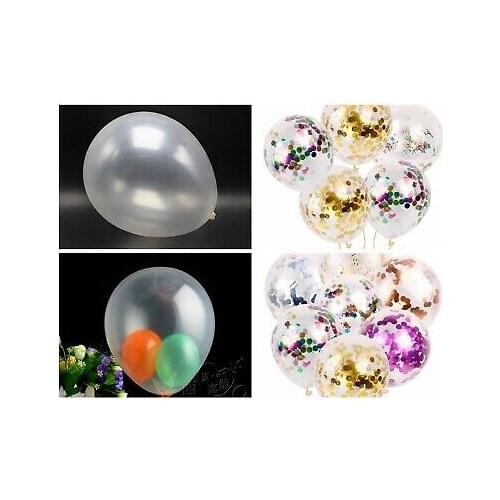 50pcs 10" Transparent Clear Latex Balloons Birthday Wedding Party Decor baloons