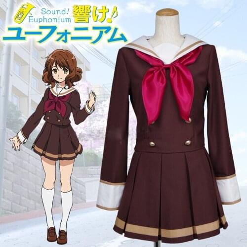 Sound Euphonium Houmae Kumiko Kitauji Long Sleeve School Uniform Cosplay Costume Free Shipping