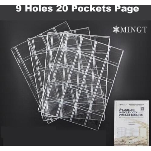 20Units/Page Coin Album 45*45MM PVC Collection Book Collection Coin Holders Protection Album AB-0001