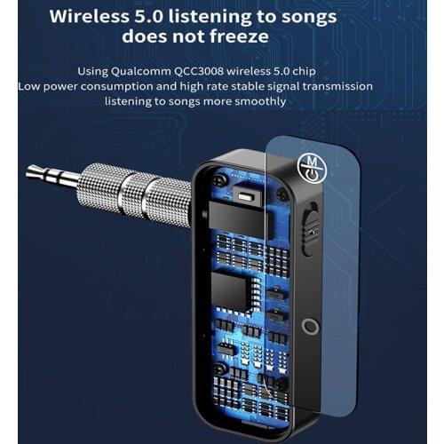 5.0 Bluetooth Adapter Wireless Audio AUX Bluetooths Transmitter Receiver Computer Adaptador Mini Sender for Car TV Earphone