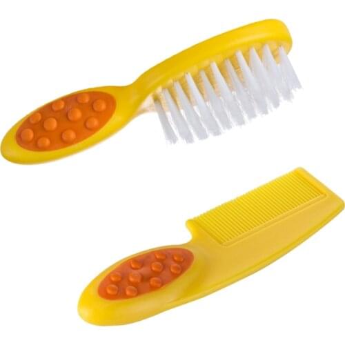 Baby Soft Hair Brush Comb Set 2pcs for Newborn Infant Baby Hot Sale Convenient Hairbrush Head Messager Hair Care