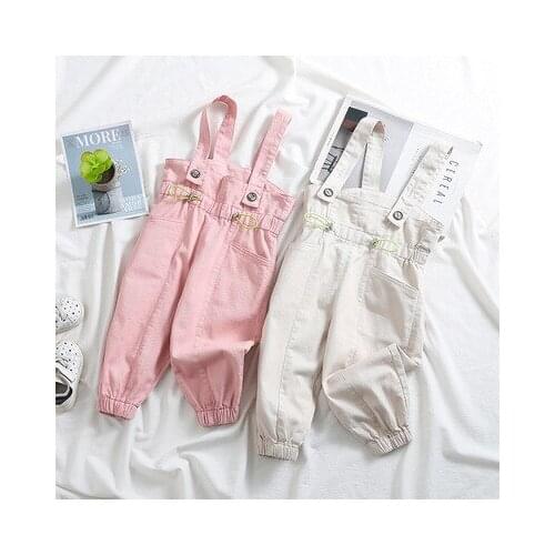 Childrens Overalls 2021 Spring Summer New Baby Clothes for Boys and Girls Cotton Casual Jumpsuit Baby Suspenders Pants 1-4Y