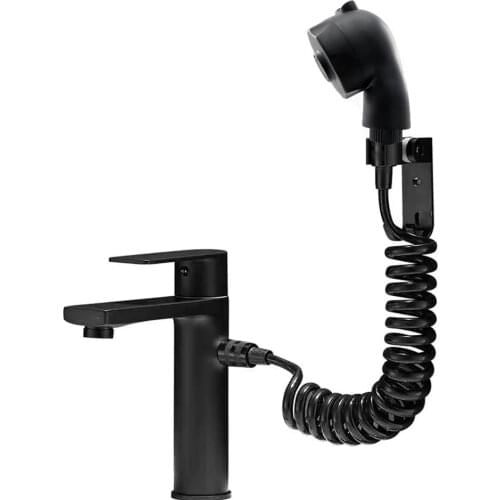 Black Hair Wash Shower External Faucet Shower Artifact Hair Pet Washer Bathroom Basin Tap Filter Flexible Hose Bidet Spray Gun