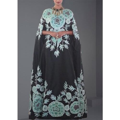 European and American Temperament Commuter Printed Loose Dress Middle East Plus Size Muslim Robe Plus Size Dress