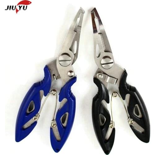 JiuYu Fishing Plier Scissor Braid Line Lure Cutter Hook Remover etc. Tackle Tool Cutting Fish Use Tongs Multifunction Scissors