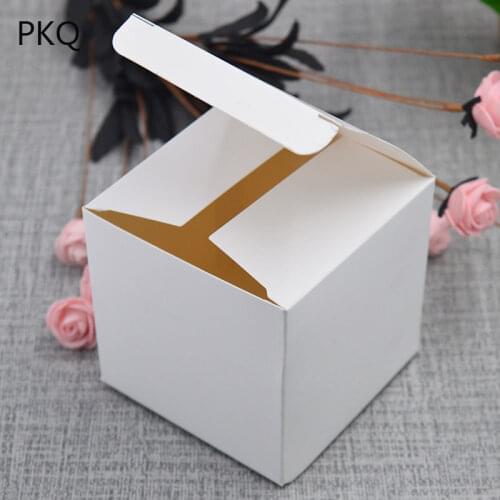 13 sizes 50pcs Square Kraft Carton Paper paper Box,small white cardboard paper packaging box,Craft Gift Soap Packaging box