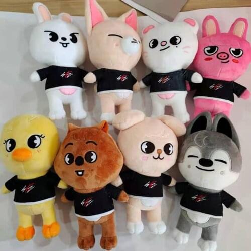 Kpop Stray Kids Cute Plush Dolls HYUNJIN FELIX CHANGBIN LEE KNOW Animal Pillow Cushion Fans Gift 20cm