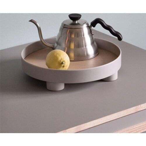 Nordic Plastic Round Storage Tray Tableware White Ring Tray Decorative Jewelry Desktop Wedding Kitchen Serving Tray