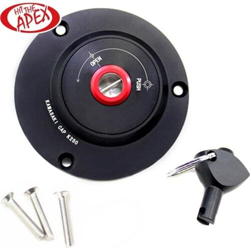 Motorcycle Fuel Tank Cap for Kawasaki Ninja 250/ex 250 2008-2012 Aluminum Gas Cover Waterproof Dustproof Dirt-proof