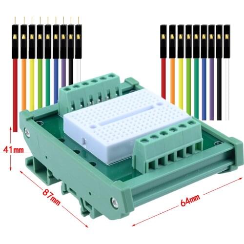 DIN Rail Mount 170 Tie-points Bread Board SYB-170 Mini Solderless Prototype Experiment Test Breadboard for DIY