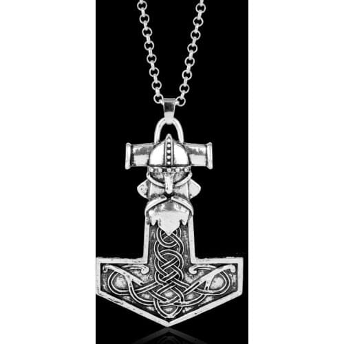 MQCHUN Fashion Jewelry Rune Norse Viking Thor Hammer Viking Pendant Choker Necklace for Women Men Gift-30