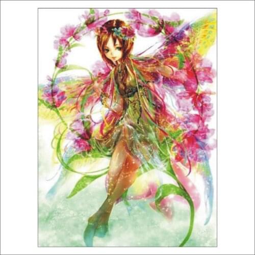 Diamond painting set DIY diamond 5D painting red green fairy diamond embroidery mosaic decoration anime T159