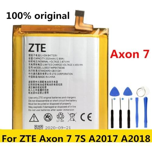 Real Original New 3320mAh Battery For ZTE A2017 A2018 For ZTE Axon 7 For ZTE Axon 7S Battery High Quality