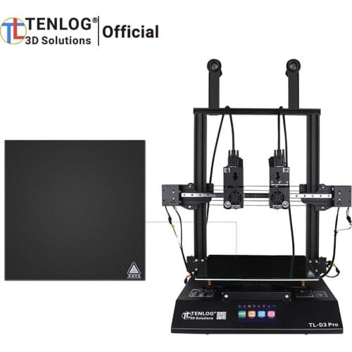 TENLOG Upgrade 3D Printer Borosilicate Glass Bed for Creality CR-10 TL-D3 Pro 3D Printer Glass Plate Build Surface 310x310 x 4mm