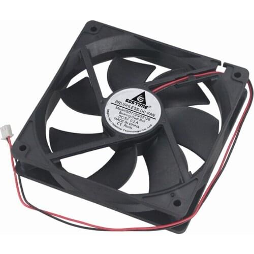 Gdstime 5 Pcs 120*120*25mm 12025 PC Case Cooling Fan 5V DC Ball Bearing 120mm x 25mm 12cm 2Pin Mute Cooler 1500RPM