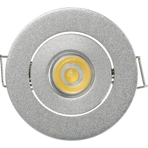 Factory Wholesale 10pcs Cut Hole 42mm Warm/Cold White 1W 3W Recessed Ceiling Led Down Light Silver Led Cabinet Box Lamp