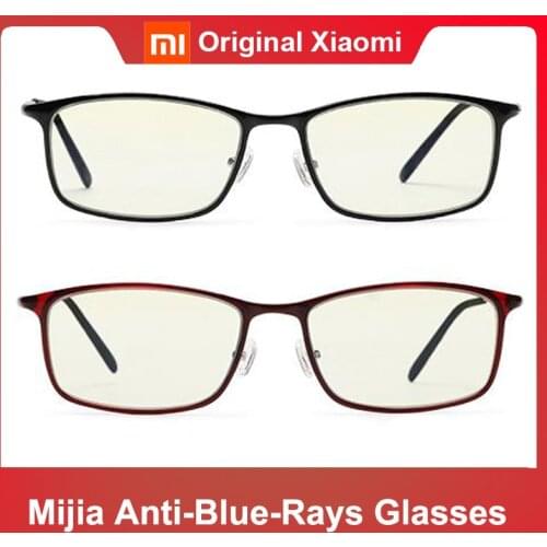 Original Xiaomi Mijia Computer Glasses Anti-blue-rays 40% Blue Light Blocking Comfortable Wear TR90 Metal Frame goggle