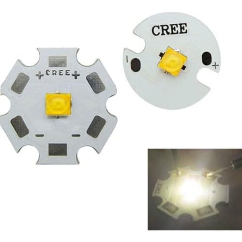 5PCS Original Cree XLamp XTE XT-E 5W Natural Cool White 4000K LED light With 16mm/20mm Base for LED torch Flashlight