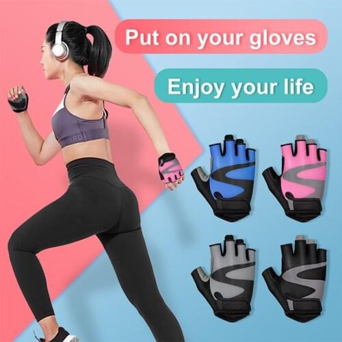 OZERO Cycling Gloves Women Half Finger Sports Gym Gloves Gel Pad Shock-Absorbing With Sun Protection Cover Arm Long Gloves
