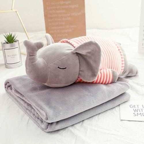 Cushion Blanket Pillow Multi-function Blankets Cartoon Dog Coral Fleece Plush Child Adult Sofa Bed Home Decor Blanket 100x160cm