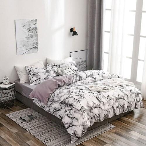 Duvet Cover Set With Pillowcases Marble Bedding Set Quilt Cover Girls Soft Home Bedclothes Single Twin Queen King Size For Adult