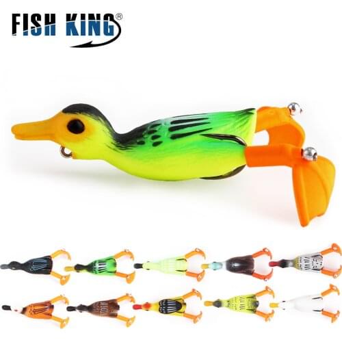 Propeller Flipper Duck Fishing Lure 9.5cm 11.7g Floating Ducking Fishing Frog Lure Artificial Bait Duckling 3D Eyes Baits Bass