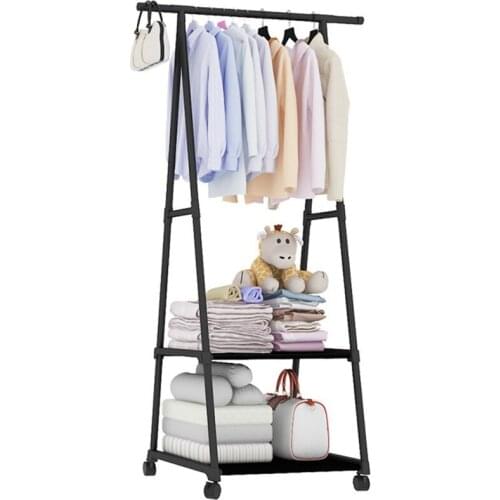 Simple Assembly Coat Rack Removable Hanger Family Bedroom Coat Rack Floor Hangers Floor Clothes Multi-functional Home Furniture