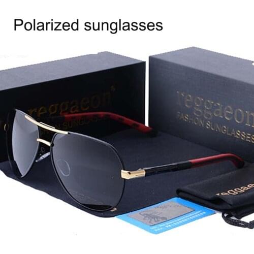 Luxury sunglasses for men polarized uv400 high quality brand designer pilot driving women sun glasses Large frame Double beam