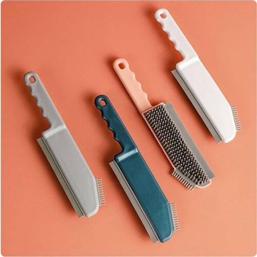 Kitchen bathroom countertop floor window silicone multifunctional cleaning brush crevice scraper brushes 3-1 household cleaning