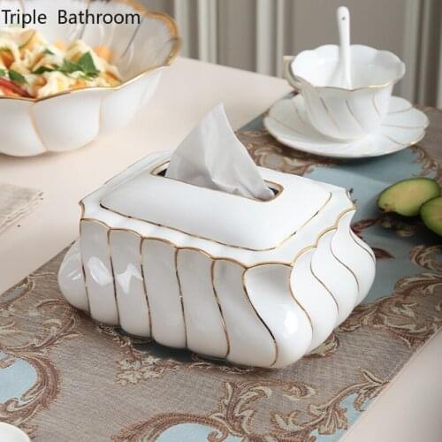 Triple Bathroom Napkin Boxes