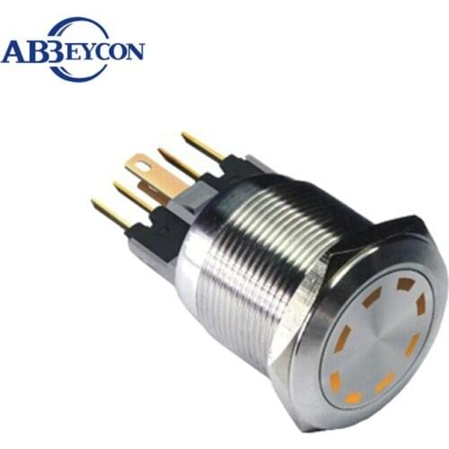 TY 2212F momentary function 22MM 6V multipoint LED ip67 led metal push button switch multipoint light switch