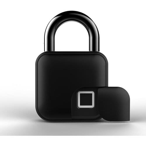 Smart Biometric Thumbprint Door Padlocks Rechargeable Door Lock Fingerprint Smart Padlock USB Keyless Quick Unlock