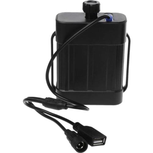 Waterproof Waterproof 2x 26650/8.4V 3x 18650/26650/12V Battery Storage Box Mobile Power Bank Storage Box USB Charger for Bike