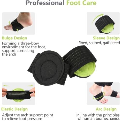 Pain Arch Foot Care 1 Pair Shocking Foot Arch Support Plantar Fasciitis Heel Pain Aid Feet Cushioned, Health Feet Protect Care