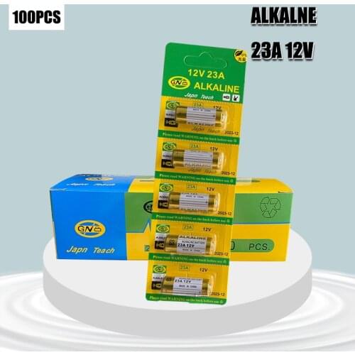 100Pcs 23A 12V Batteries Remote Control Toys Primary Dry Alkaline Battery L1028 21/23 A23 E23A K23A V23GA GP23A RV08 LRV08 23 a