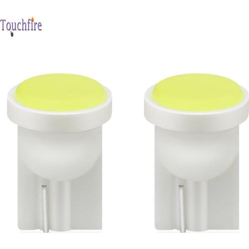 100pcs T10 COB W5W COB Led Car Interior Wedge Door Instrument Side license plate lamp Car 7-colors source 6000K DC12V Wholesale