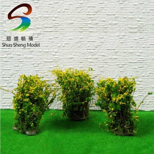50pcs H :60mm model plant yellow and green color