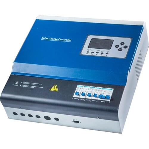 50A 75A 100A Wall Mounting Solar Charge Controller 96V192V220V240V288V384V PWM Solar Charger with 2/3/4 Circuits PV Input