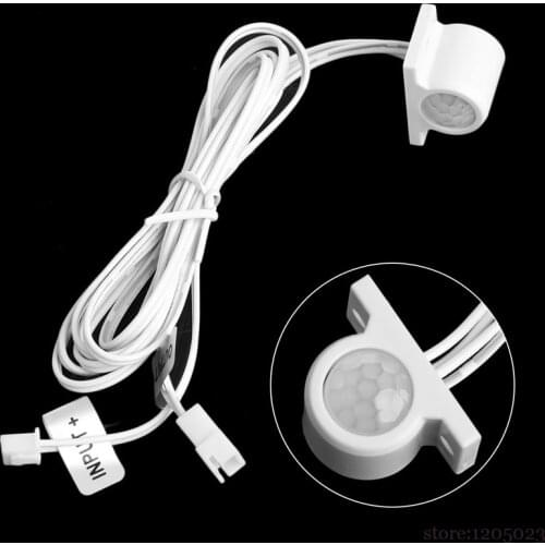 12V DC LED Automatic On Off Strip PIR Body Infrared Motion Sensor Switch White