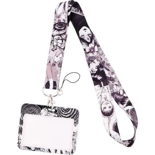 JF728 Horror Anime Lover Key Chain Lanyard Neck Strap for USB Badge Holder DIY Hanging Rope Accessories School Office Supplies