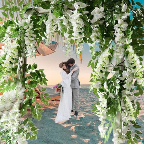 Artificial Hydrangea Wisteria Flower For DIY Simulation Wedding Arch Rattan Wall Hanging Home Party Decoration Fake flower