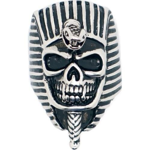 Unisex 316L Stainless Steel Punk Gothic Pharaoh Classic Ring